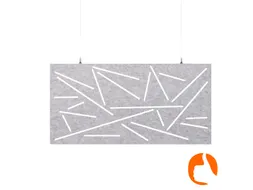 Akoestisch plafondpaneel met patroon uitsnede 60x120cm Lichtgrijs