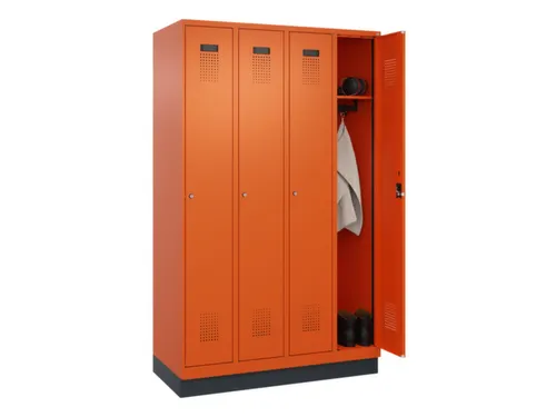 locker,HxBxD 1950x1200x500mm,4vak,vak B 300mm,cil.-slot,sokkel