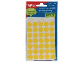 Apli Ronde Etiketten Ø13mm Geel - 1