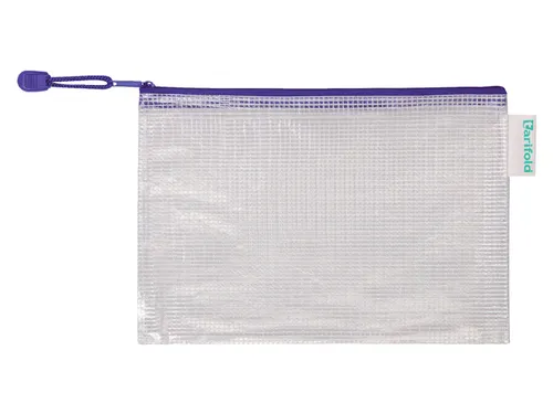Opbergtas Tarifold met rits 235x165mm PVC blauw