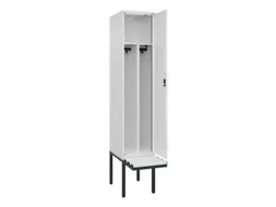 locker met bank,voor scheiding van kleding,HxBxD 2120x400x815mm,1vak