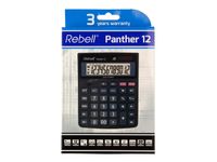 Calculator Rebell PANTHER 12BX zwart desk 12 digit