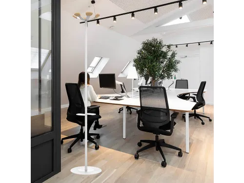 Unilux kapstok Aurora Staand Wit Beukenhout 6 haken