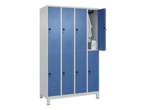 dubbeldekse locker,HxBxD 1950x1200x500mm,4x2vak.,vak B 300mm