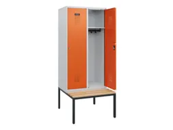 locker met bank,HxBxD 1950x800x815mm,2vak,vak B 400mm,cilinderslot