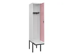 locker met bank,HxBxD 2120x400x815mm,1vak,vak B 400mm,cilinderslot