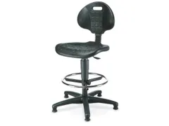 Topstar Werkstoel, zitting PU-schuim zwart met glijders