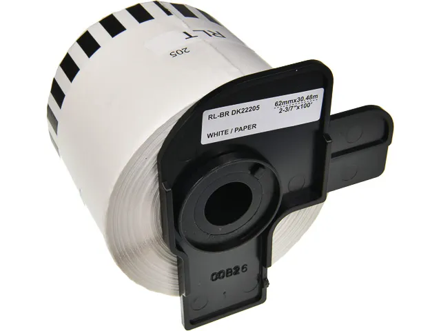 Etiket DK22205 Labels White voor Brother QL-serie 62mmx30m