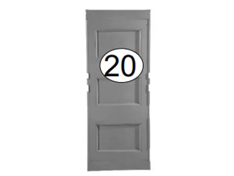 Deur paneel donker grijs t.b.v. NKT22HF hotelwagen