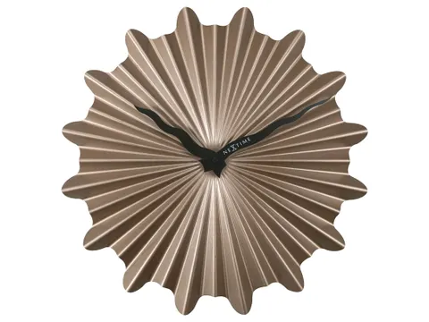 Metalen wandklok - 40cm - Stille klok - Bruin - Metaal - NeXtime "Sunn