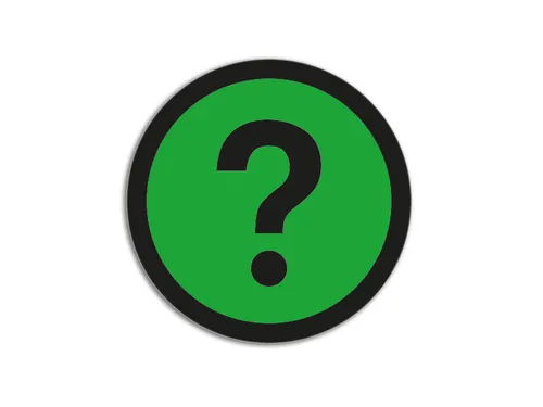 Impressiemagneetfolie Vraagteken Groen Ø50mm x 0,85mm