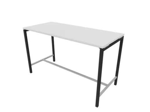 statafel,HxBxD 1070x1800x800mm,hoekig,met 4-voeten donkergrijs