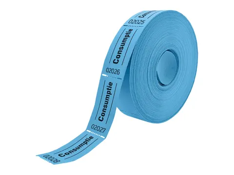 Consumptiebon Combicraft 57x30mm 2-zijdig 2x1000 stuks blauw