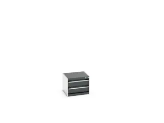 ladekast HxBxD 250x525x525mm 2laden RAL7035 front RAL7016 - 7
