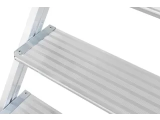bordestrap,verrijdbaar,bordes H 1,7m,2x7treden,aluminium,4zwenkwielen - 5