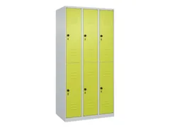 dubbeldekse locker,HxBxD 1850x900x500mm,3x2vak.,vak B 300mm