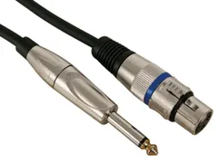 XLR-Kabel - XLR Vrouwelijk Naar Jack 6.35mm - Mono - 10m