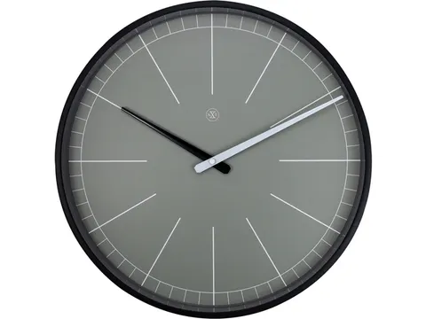 Wandklok nXt Gray Ø 40cm grijs streepaanduiding