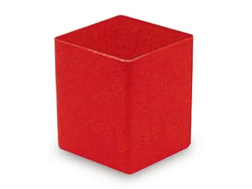 Inzetbak HxLxB 63x54x54mm Polystyreen Rood 50 stuks