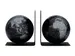 Serre-livres Troika avec globe magnétique 13cm Noir 2 pièces