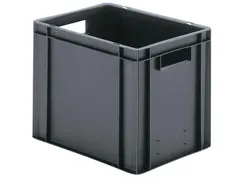 Euronorm-stapelbak 29l 320x400x300mm Wanden/bodem Gesloten Grijs