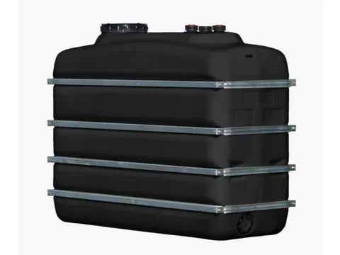 Opslagtank Ruimtebesparend Pe 1950x2430x1000mm 4000 Liter Zwart