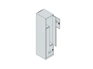 Z-garderobekast,HxBxD 1850x400x500mm,vak B 200/400mm,draaigrendel - 4