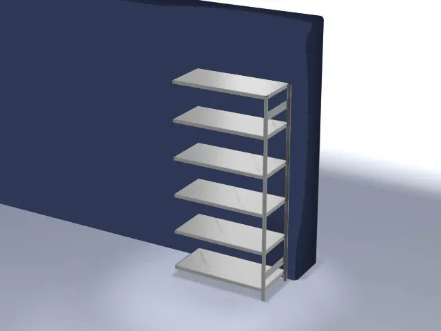 magazijnstelling,aanbouwveld,HxBxD 2500x1310x635mm,vakl. 190kg