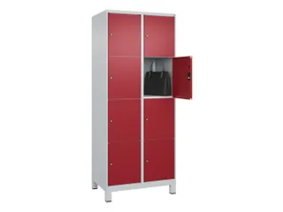 lockerkast,HxBxD 1950x800x500mm,2x4vakken,vak B 400mm,cil.-slot,voeten - 1