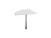 angle de liaison,90 °,HxlxP 720-840x800x800mm,rond,Bl-blanc