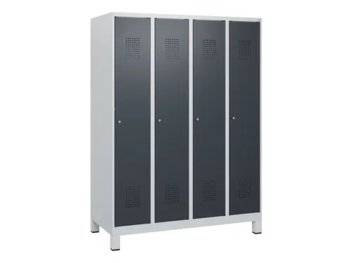 schoollocker,HxBxD 1630x1200x500mm,4vak,vak B 300mm,cil.-slot,voeten