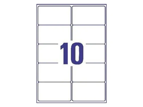 Etiket Avery J8173-25 99.1x57mm wit 250stuks