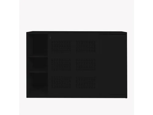 Schuifdeurkast Claudius N 160x120x45cm Zwart Dubbelzijdig