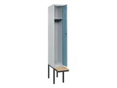 locker met bank,HxBxD 2120x300x815mm,1vak,vak B 300mm,cilinderslot