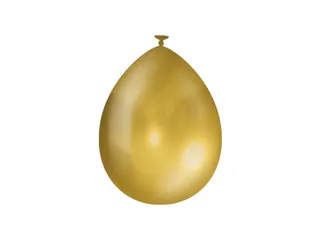 Ballonnen metallic 10 stuks goud - 1