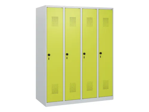 schoollocker,HxBxD 1530x1200x500mm,4vak,vak B 300mm,draaigrendel