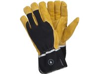 Handschoen Tegera 139, Maat 8 Leder Geel/Zwart