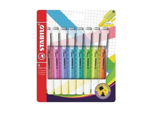 Markeerstift STABILO Swing cool 275/8 Wow assorti etui à 8 stuks