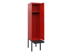 locker met bank,HxBxD 1950x400x815mm,1vak,vak B 400mm,cilinderslot