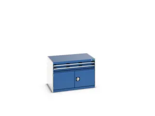 ladekast HxBxD 700x1050x750mm 2laden RAL7035 front RAL5010 - 8