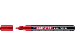 Paintmarker edding 791 op alcoholbasis 1-2mm rood - 1