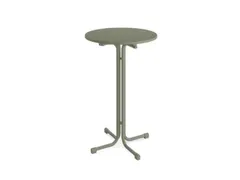 statafel,HxØ 1090x800mm,rond,4voeten groen,blad MDF groen