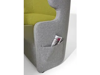 sofa,2-zits,stof antraciet,HxBxD 760x1570x760mm,2zijvakken - 3