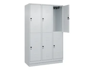 dubbeldekse locker,HxBxD 1950x1200x500mm,3x2vak.,vak B 400mm - 2