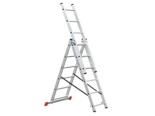 Multifunctionele Telescoopladder,3X6,Sporten,Aluminium