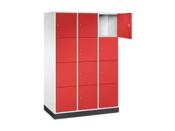 grootvolume-lockersysteem,HxBxD 1950x1220x600mm,3x4vakken,cil.-slot
