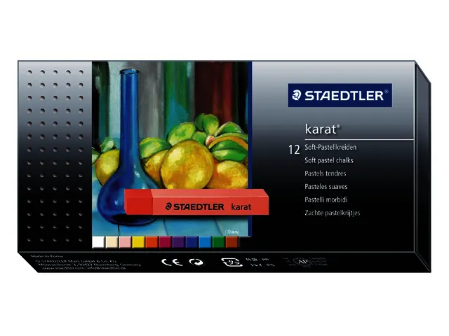 Pastelkrijt Steadtler 2430 Karat Zacht assorti set à 12 stuks