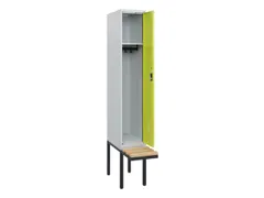 locker met bank,HxBxD 1950x300x815mm,1vak,vak B 300mm,cilinderslot