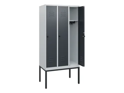 locker,HxBxD 1950x900x500mm,3vak,vak B 300mm,draaigrendel