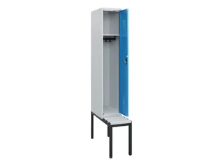 locker met bank,HxBxD 1950x300x815mm,1vak,vak B 300mm,cilinderslot - 1
